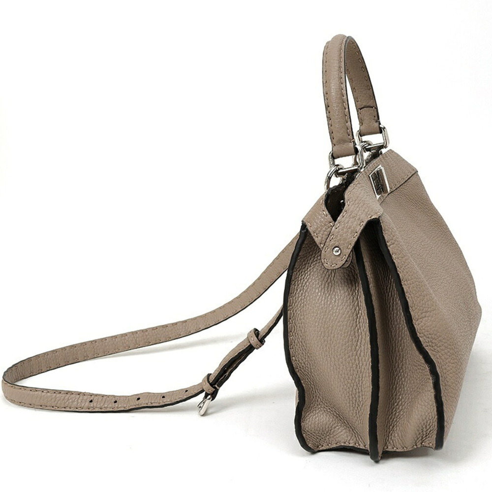 Fendi Peekaboo I See You Medium 8BN321 Selleria Leather Grey (Greige) - Picture 2 of 8